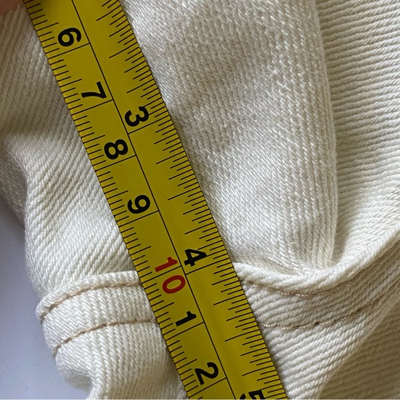 Shorts Size 1 25 Super High Rise New York Rewash Ivory White Juniors Cutoff EUC - Picture 13 of 16